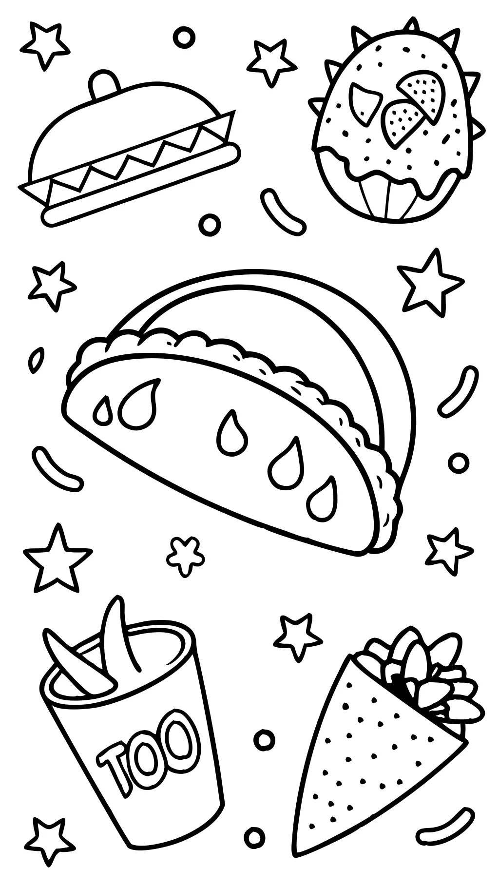 coloriages de taco cloche